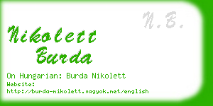 nikolett burda business card